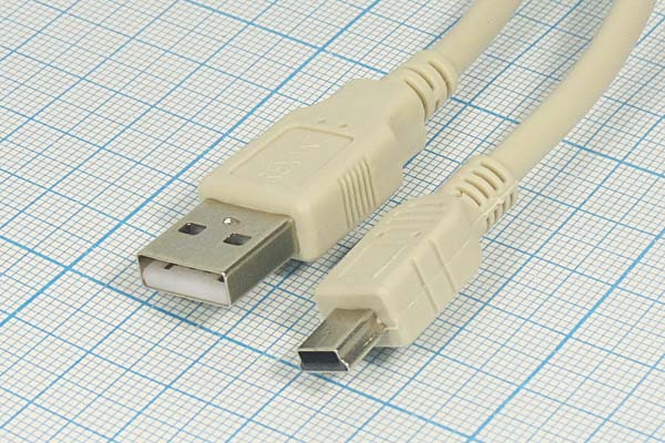 шнур шт USB A-шт mini-USB A\1,8м\\чер\[18-1134-2]