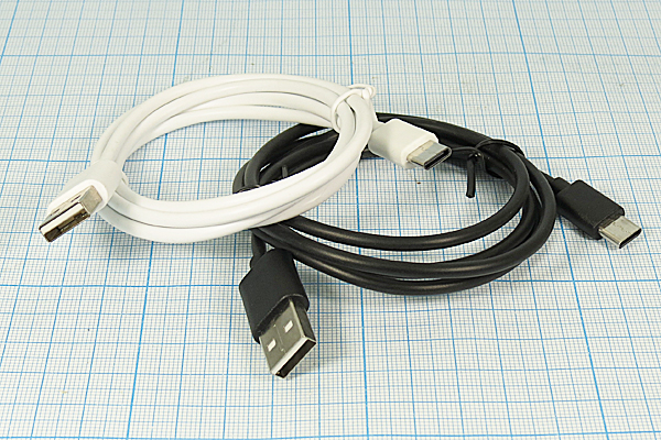 шнур шт USB A-шт USB C\1,0м\Ni/пл\бел\