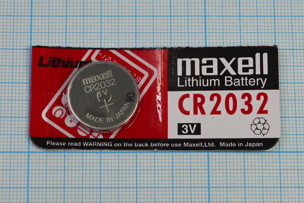 бат  3В\ 195мАч\20x3,2\Li\CR2032\MAXELL