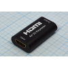 шнур гн HDMI-гн HDMI\0,05м\Au/пл\чер\усил до 40м\