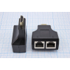 шнур шт HDMI-гн 8P8C x 2\0,05м\\Au/пл\чер\